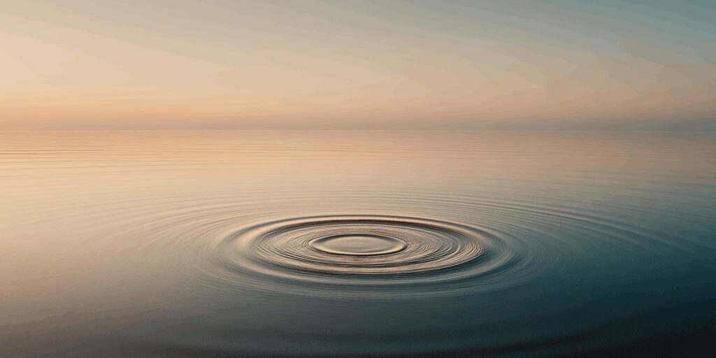 Calm lake with gentle ripples.