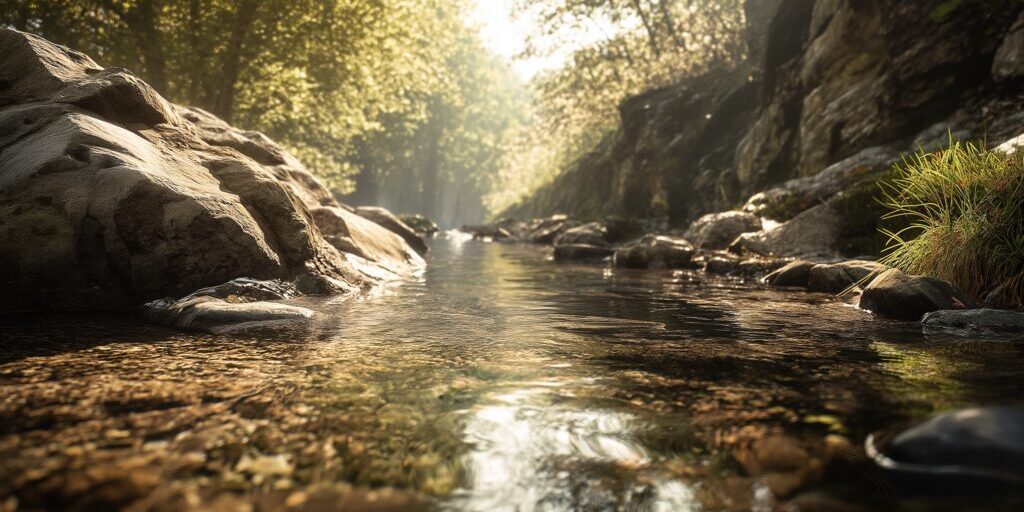 u8769948679_realistic_photo_of_two_streams_merging_into_one_cal_b8698427-362b-4788-9a68-be0759b5af2a